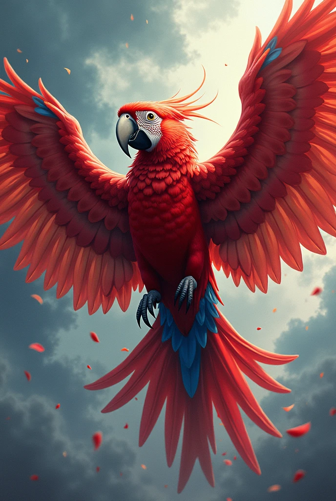 Create a scarlet macaw guardian of the winds for an rpg