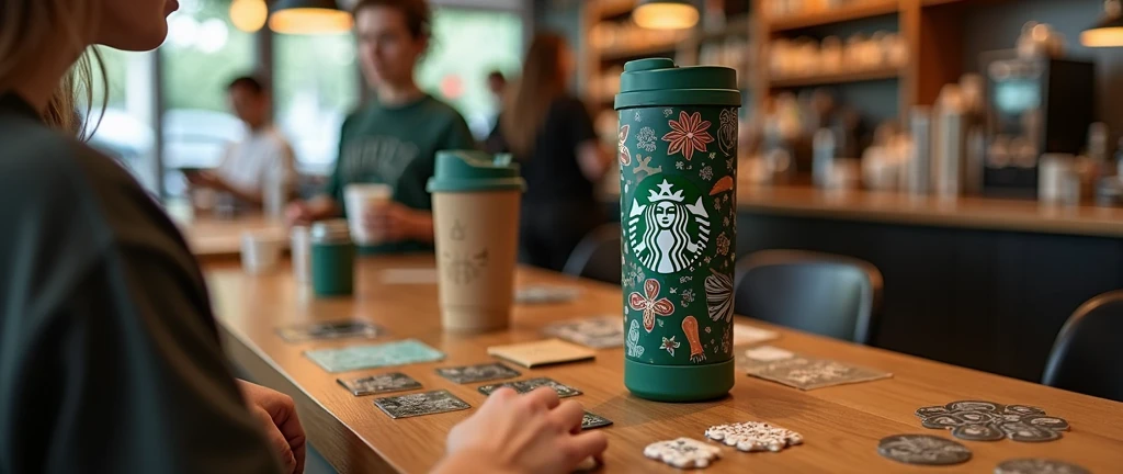 Try inviting customers to customize their Starbucks products like thermoses, Cups, etc., using stickers, Engravings and accessories available at branches.