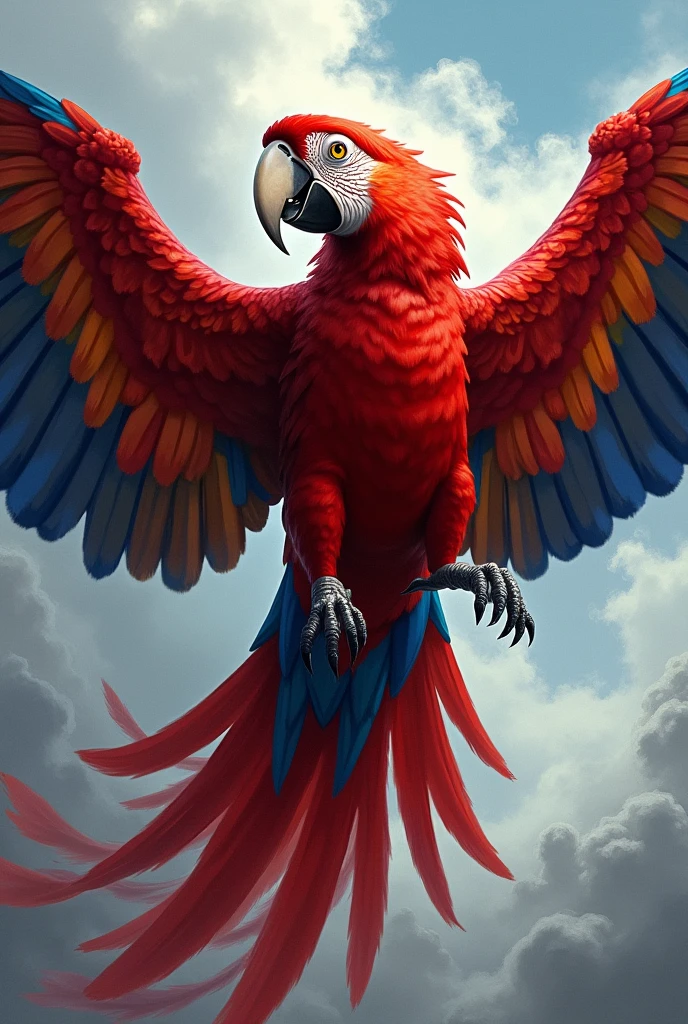 Create a scarlet macaw guardian of the winds for an rpg
