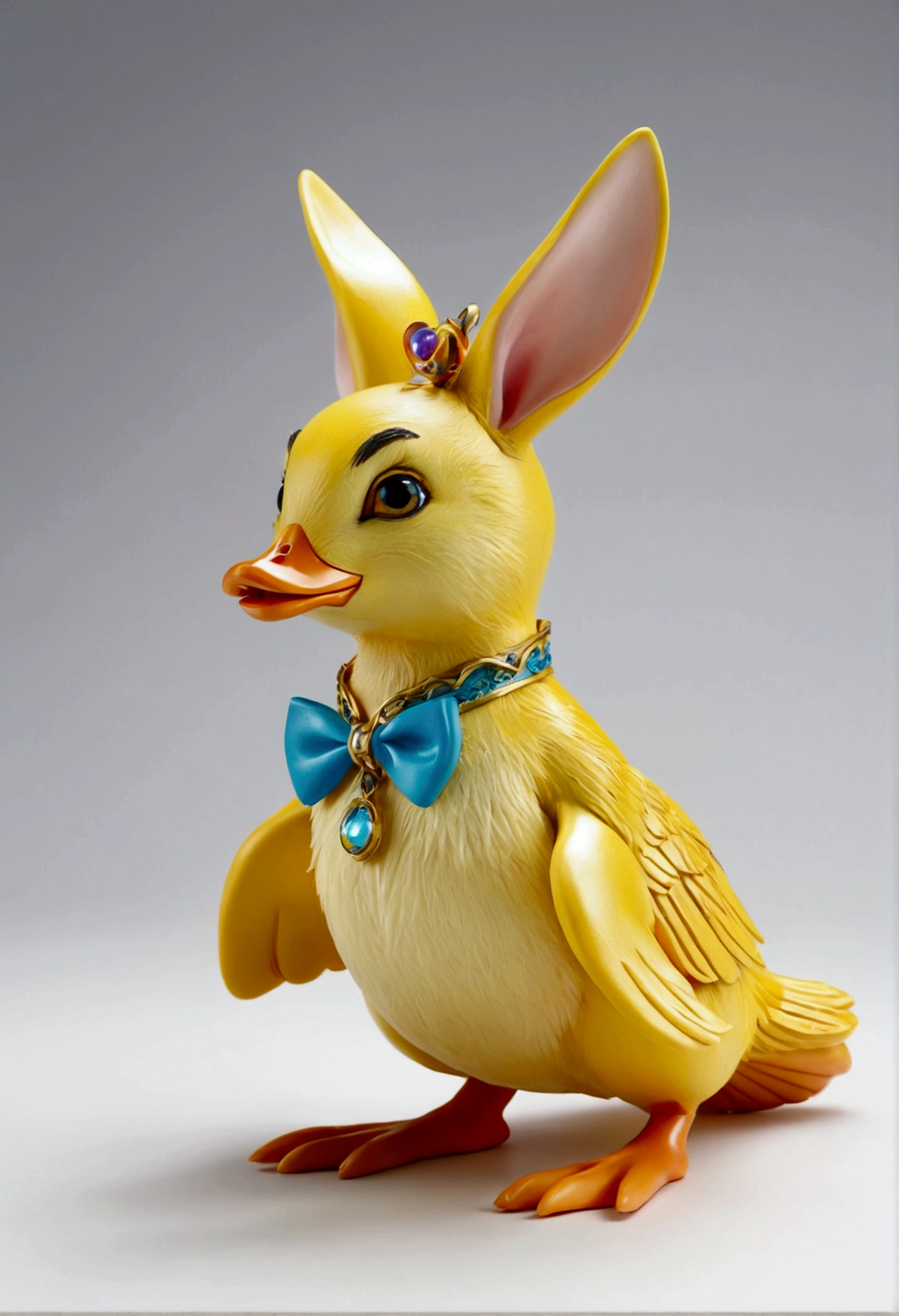 Wolpertinger made of duck + Hase + mouse + In bright colors + Anime-Series 