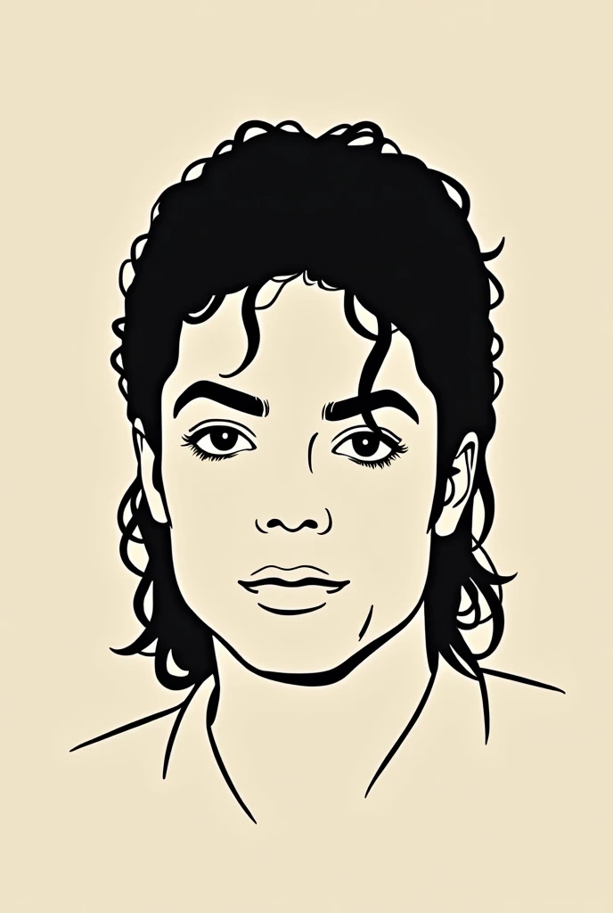 minimalist pop art style drawing of michael jackson