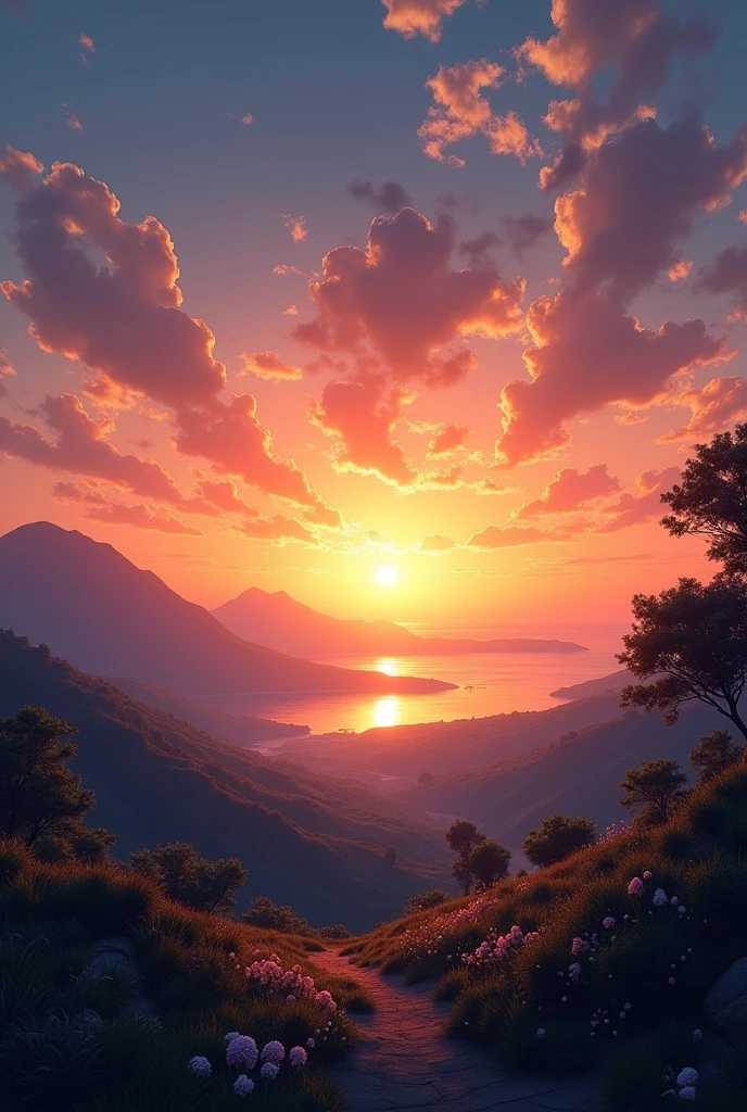 Sunset scenary