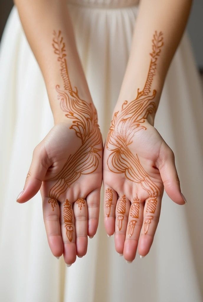 generate modern and simple Bridal mehndi design on hand