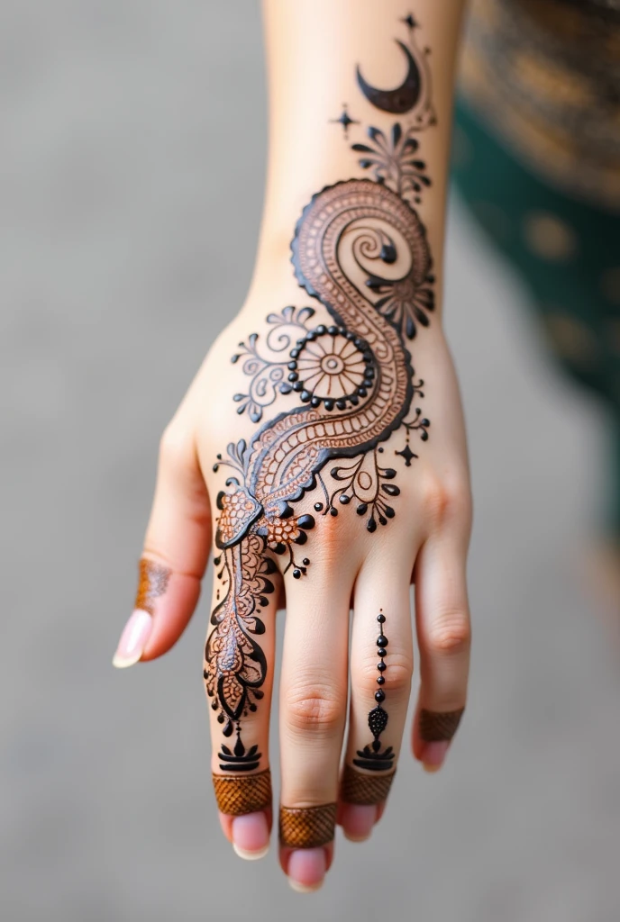 generate ramzan Eid mehndi design on hand