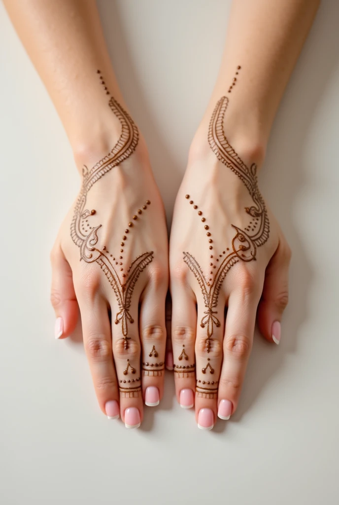 generate modern and simple Bridal mehndi design on hand