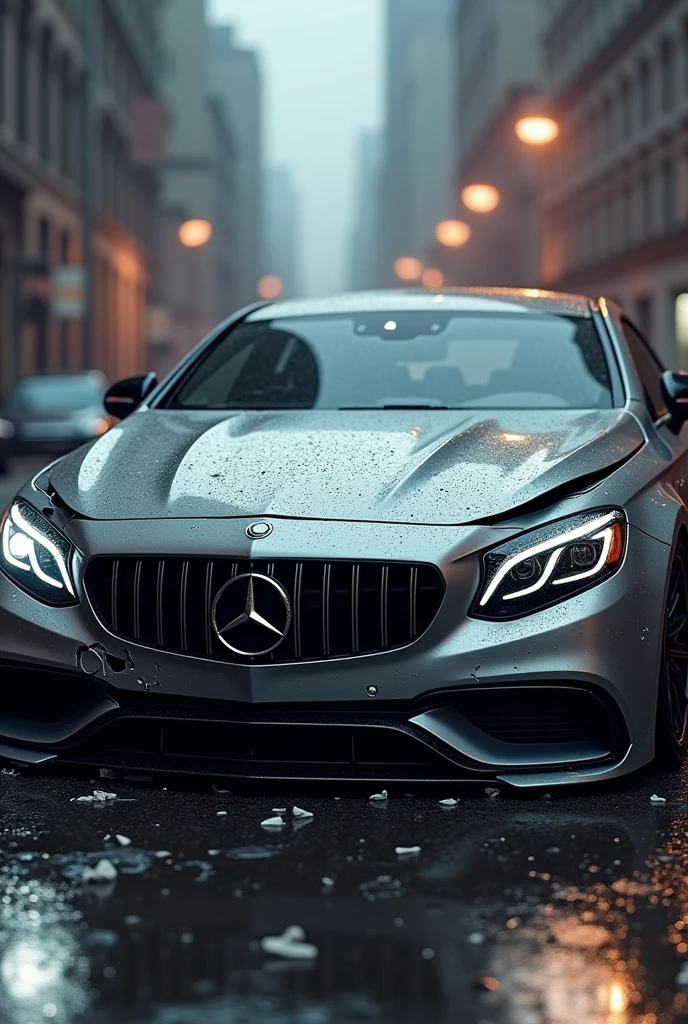 Mercedes destroyed by bmw