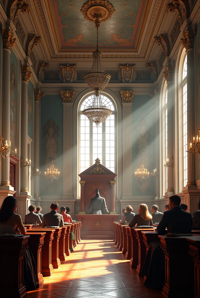 The design of a baroque style classroom