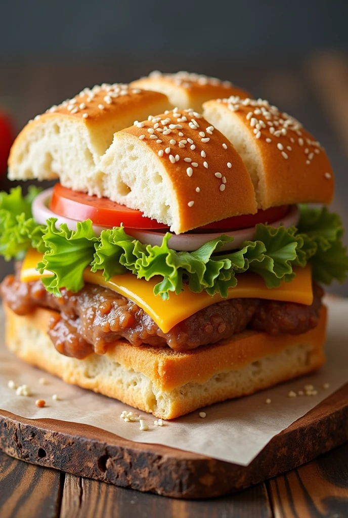 a graffiti-shaped sandwich