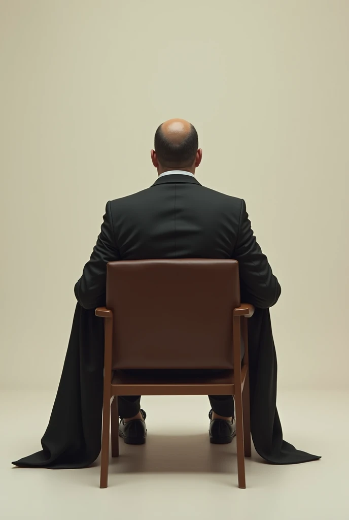 Create a image of weil chair and sit like Khadim Hussain razvi back view