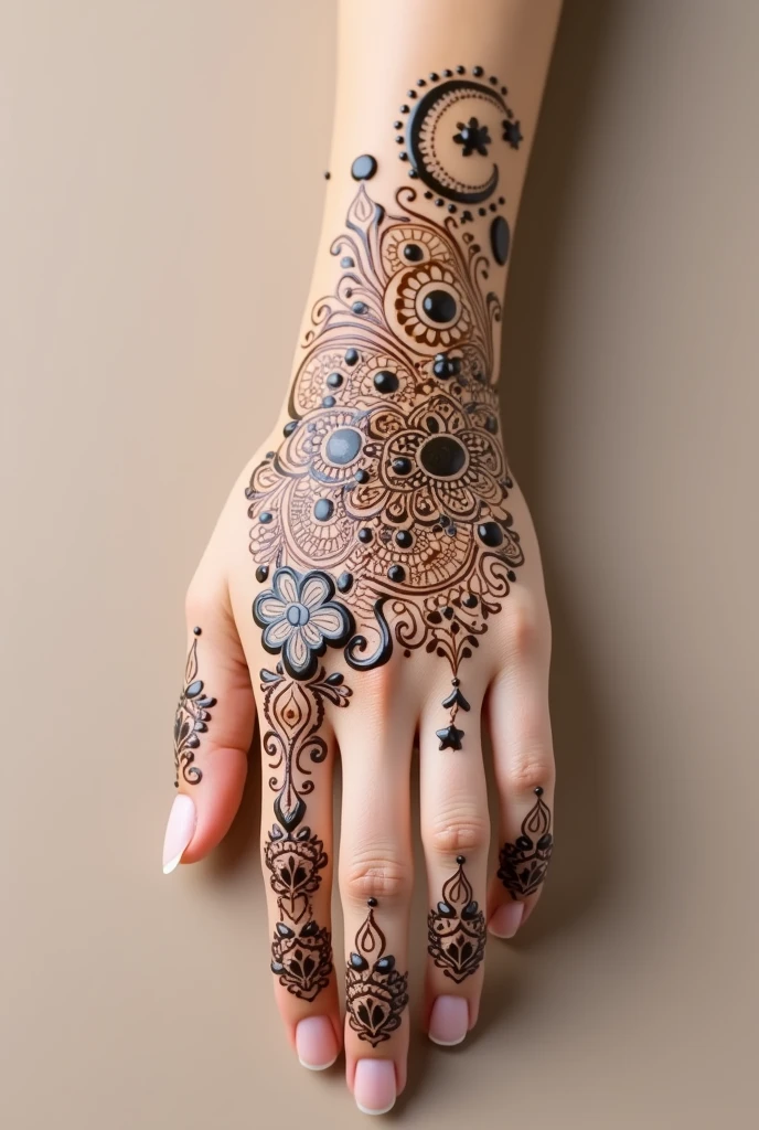generate ramzan Eid mehndi design on hand