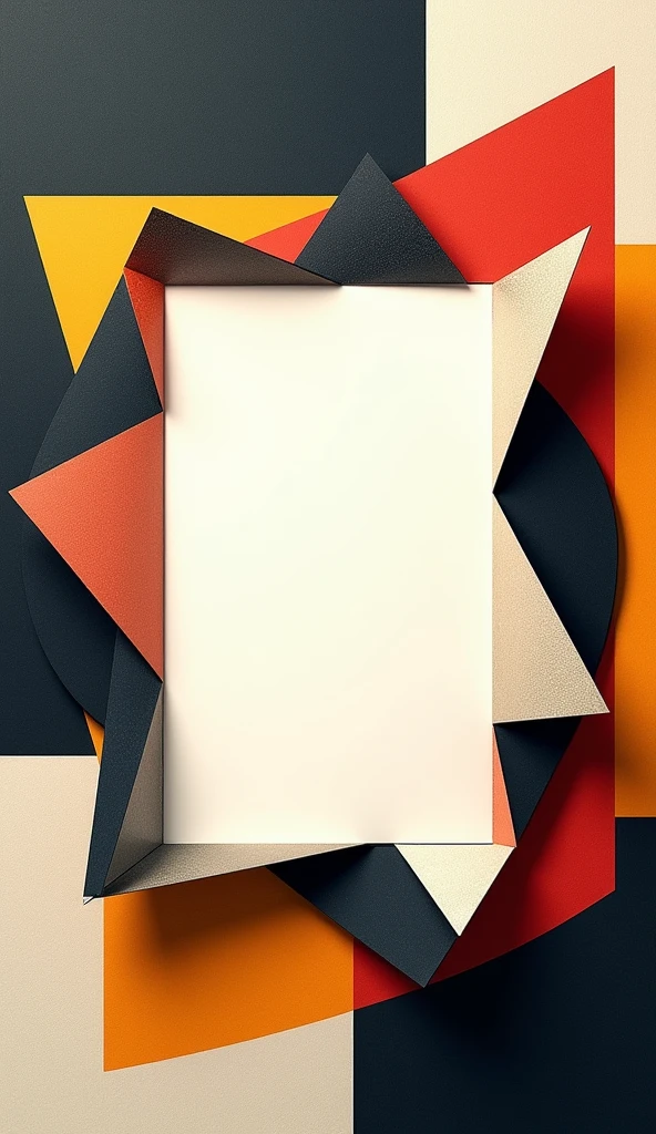 Cubist Collage Template: A high-quality Instagram cover in the style of cubism, where fragmented geometric shapes overlap to create a complex, abstract frame around the image placeholder. The caption box is an irregular polygon placed at an angle, with sharp, avant-garde fonts that echo the cubist aesthetic.

