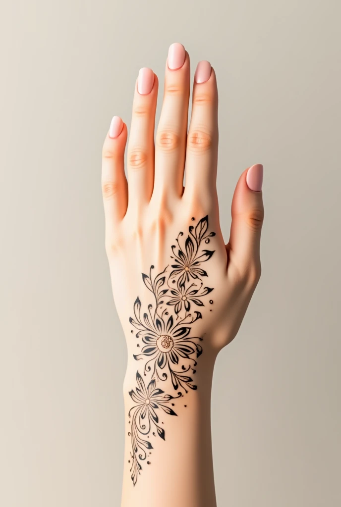 generate modern and simple Arabic mehndi design on hand