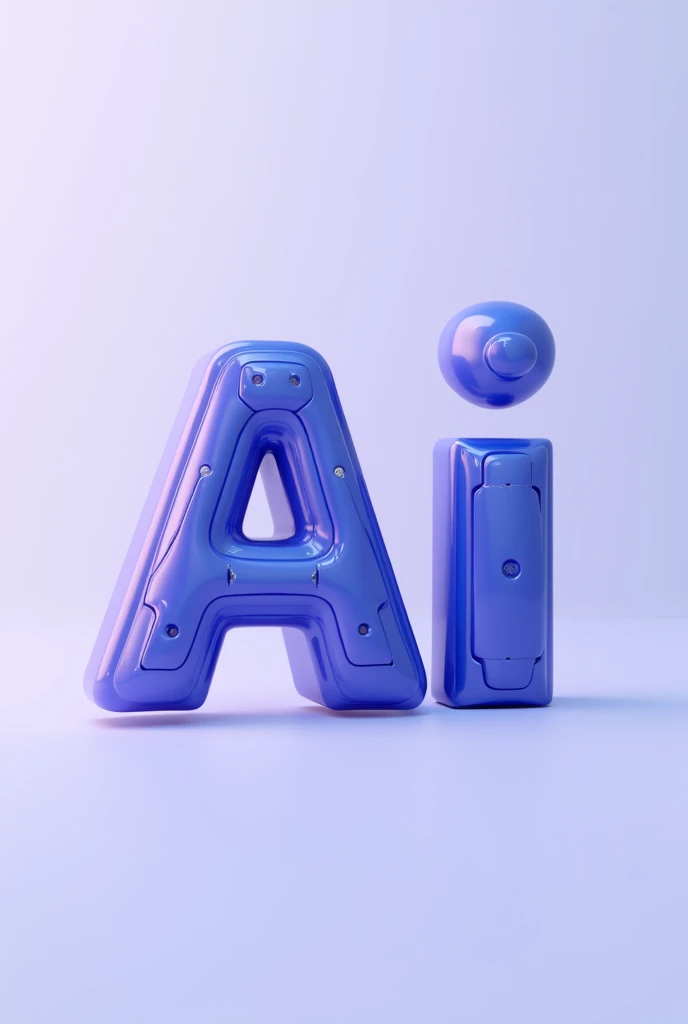 a logo with the letter AI in indigo or light purple color I want the letter to be stylized 