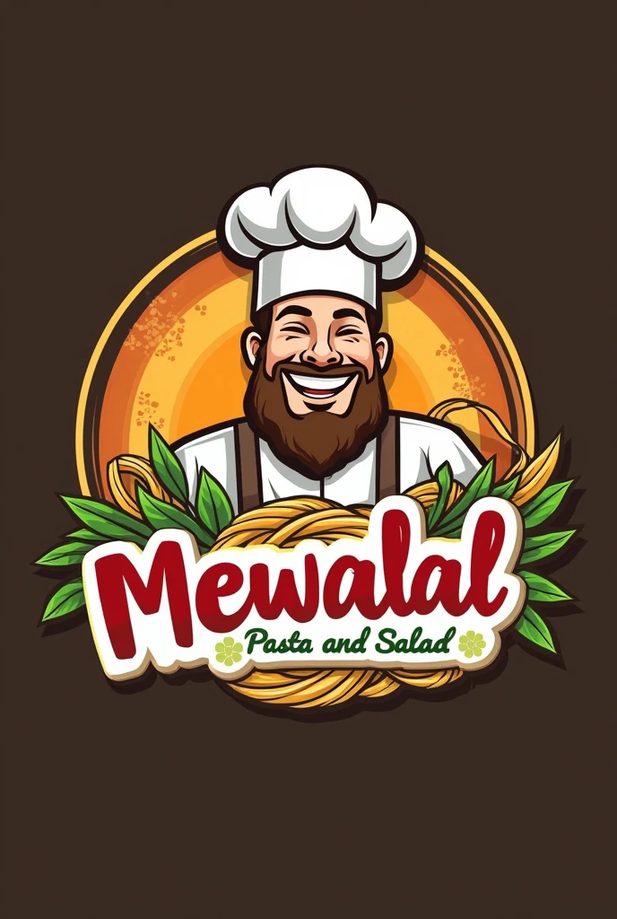 Company name Mewalal pasta and salad design logo create something unique and interesting