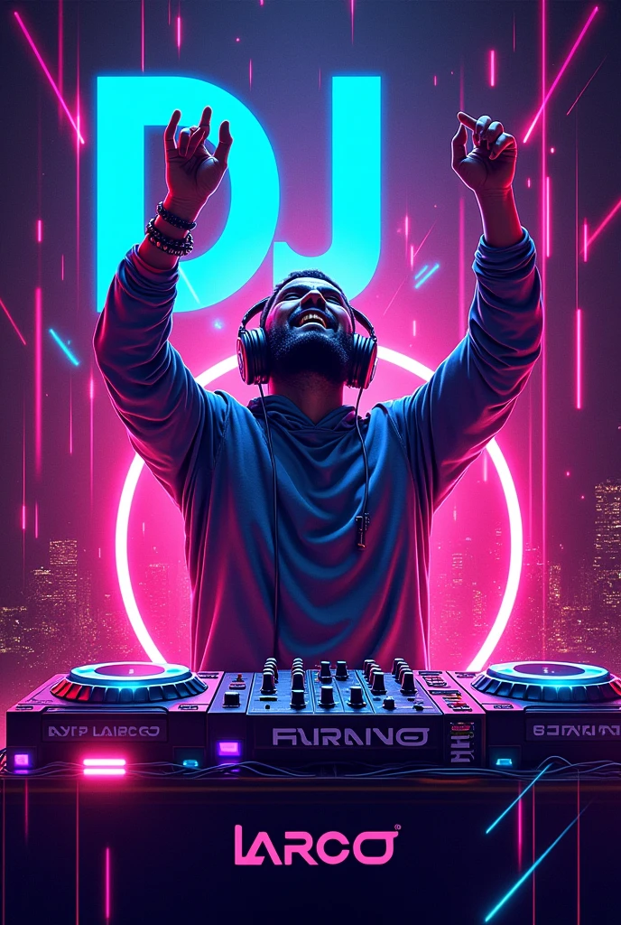 Dj party poster by Larcos at 10th September 2024