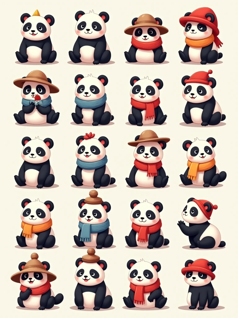 The picture shows a panda, this is a 12x12 sprite sheet. I need, so you take this cat and just add different accessories to it and add it to each frame without changing the main picture, You can change the color of the wool if you wish