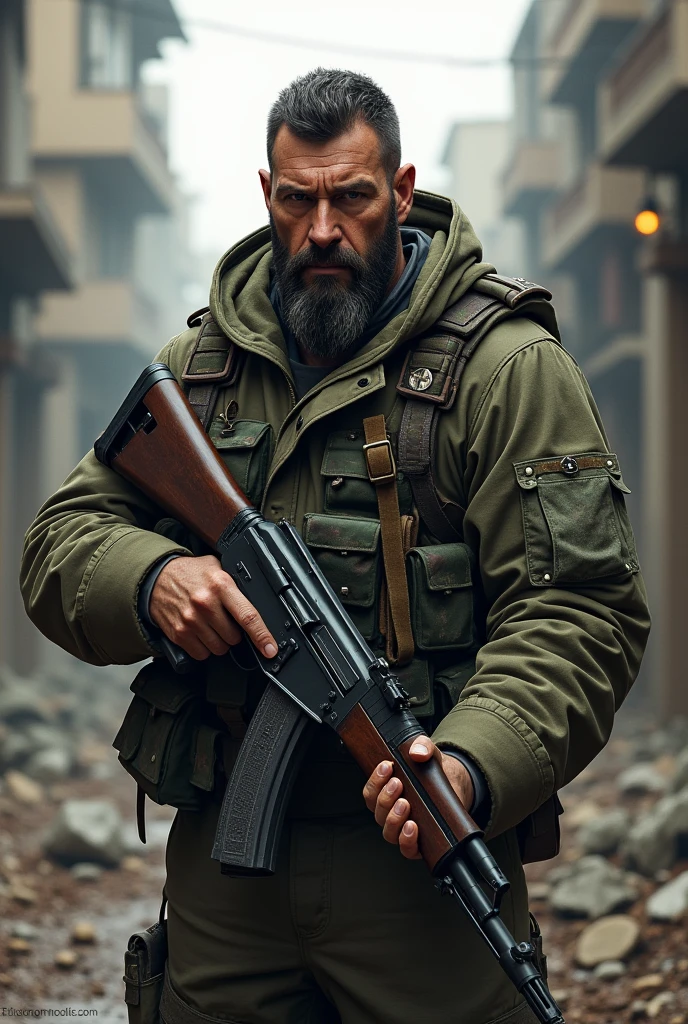 Man with ak 47