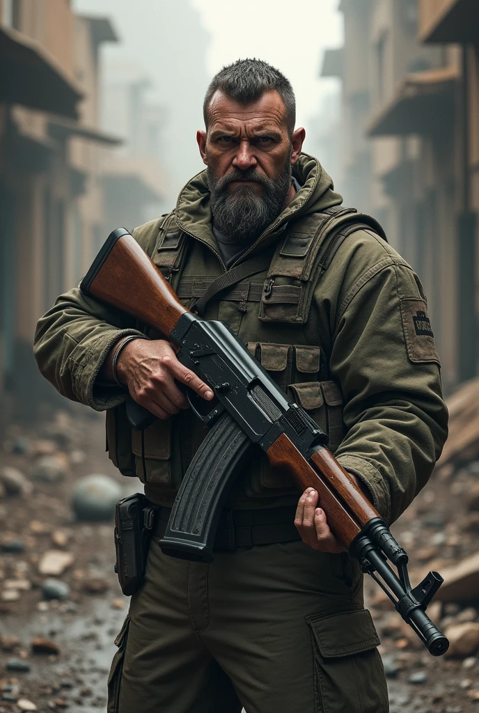Man with ak 47