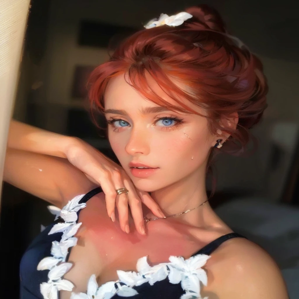a highly detailed and intricate portrait painting, animated close-up portrait of a woman with bright expressive eyes, prominent features, and flowing hair, vibrant colors, thick visible brushstrokes, dramatic lighting, atmospheric background, painterly textures, masterful use of color, intense emotion, captivating composition, (best quality,4k,8k,highres,masterpiece:1.2),ultra-detailed,(realistic,photorealistic,photo-realistic:1.37),oil painting,van gogh style,dramatic lighting,intricate details,passionate colors,flowing brushwork