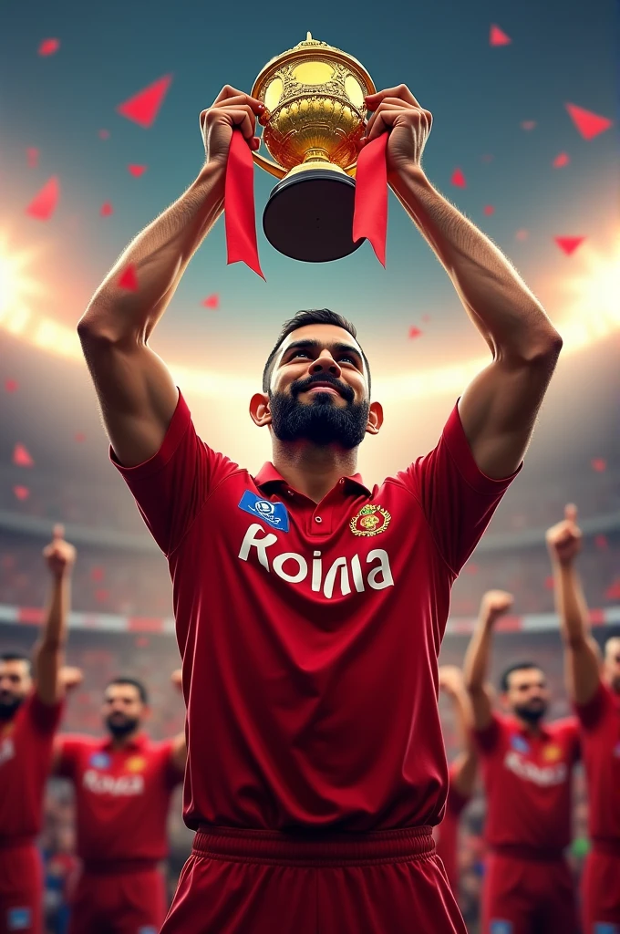 Creat virat kohli with RCB cup