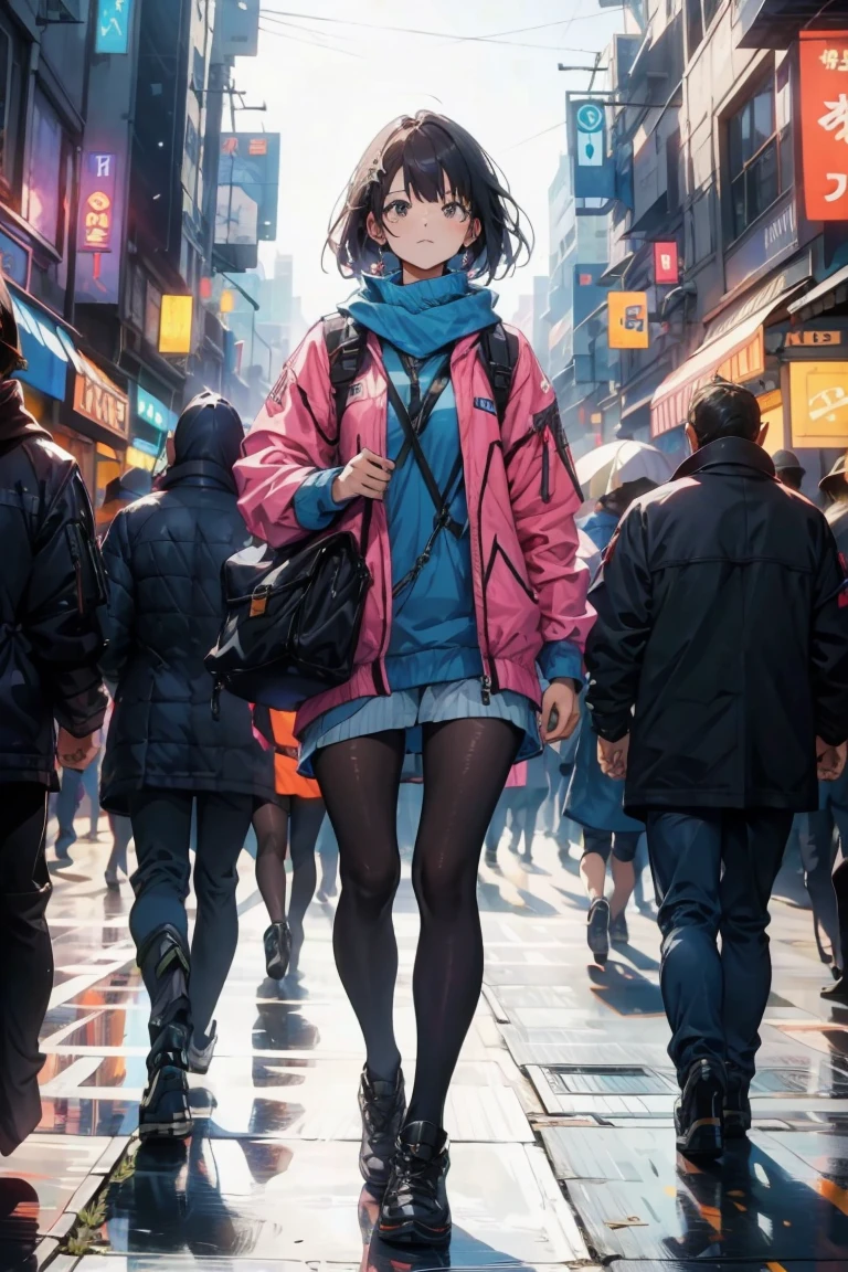 female，Bustling city