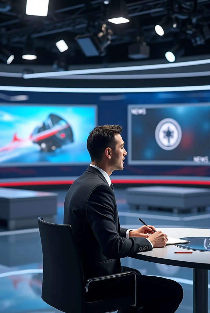 Text news broadcast style and background