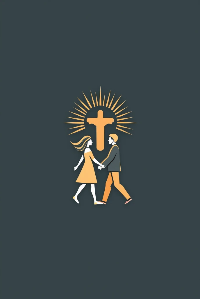 Walking couples logo and Jesus  