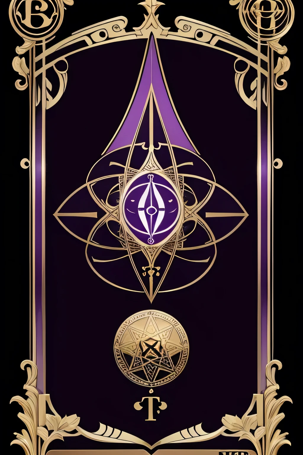purple and gold tarot logo symbol
