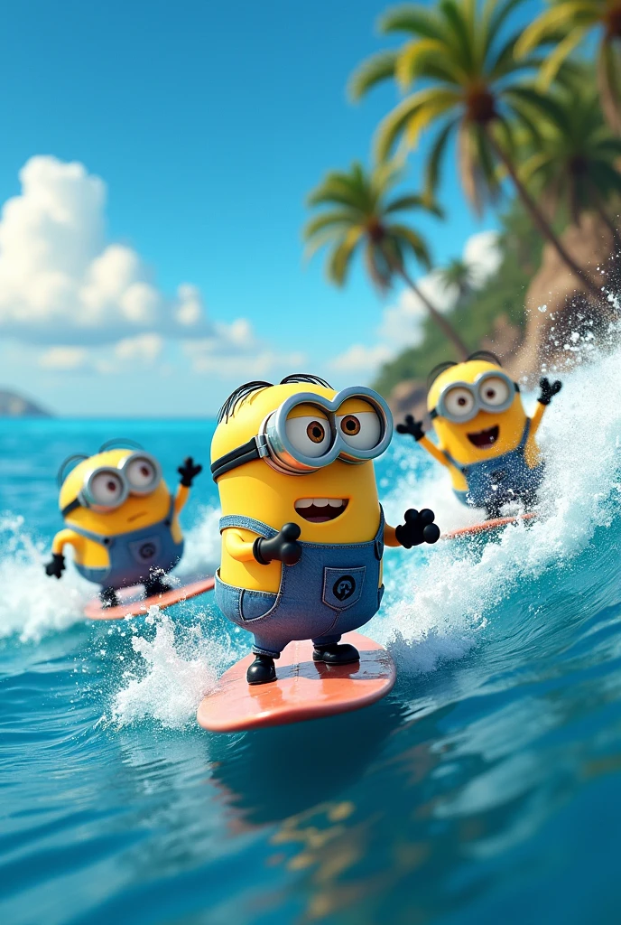 minions surfando