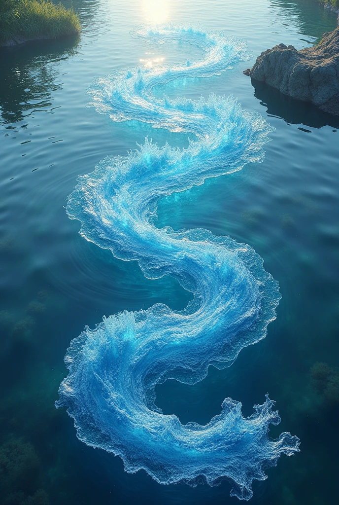 create an image with seven waters mixed together like a water symbol