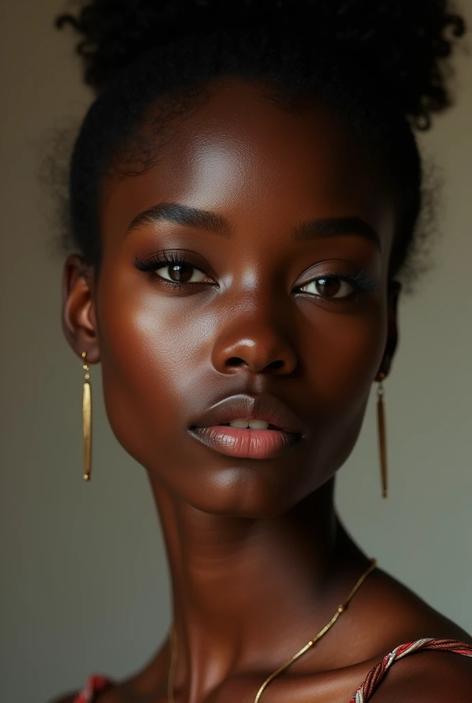 A very beautiful girl with dark complexion 
