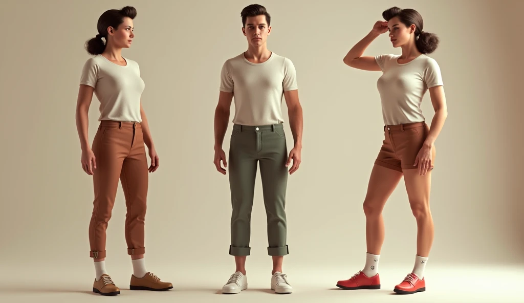 (work of art.ultra HD.photorealistic analog photography. 1950's style) I barely re-created or stole (Seed 1560507201) in static pose for 3D renders of character creation demonstration, pose em A-Pose (A-frame pose) em T-Pose (T-Shaped Pose), global physical lighting rendering, NVIDIA RTX 3060 Iray PBR materials, Daz Studio 4.2 Pro Iray Engineer,