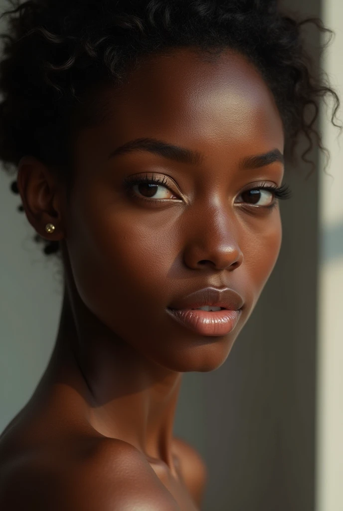 A very beautiful girl with dark complexion 