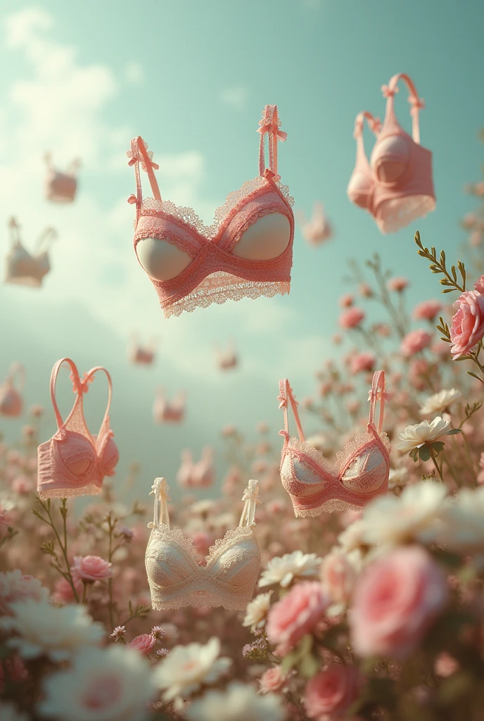 A scenery made up of small bras