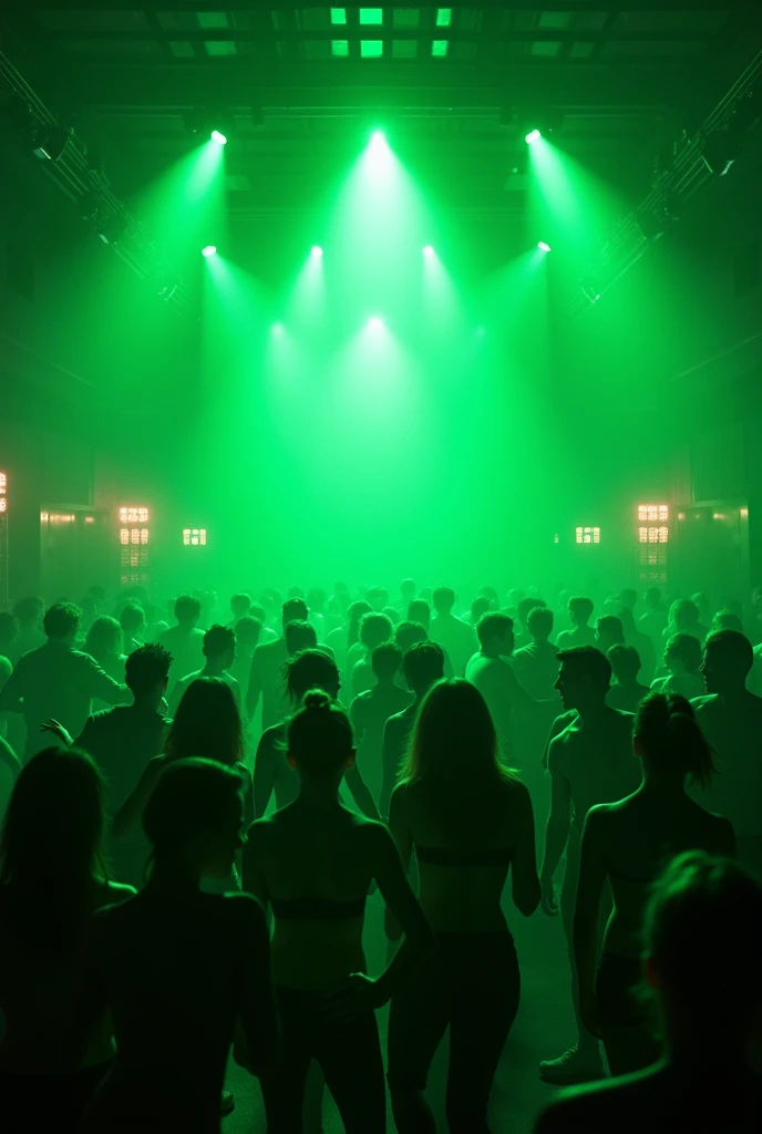 Dance Club, green lights,