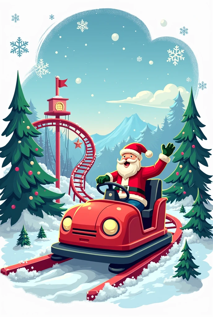 Front png logo with text for roller coaster christmas theme it&#39;s called christmas adventure