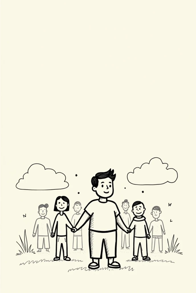 create a simple cover drawing for my community health workshop notebook, one that I can draw