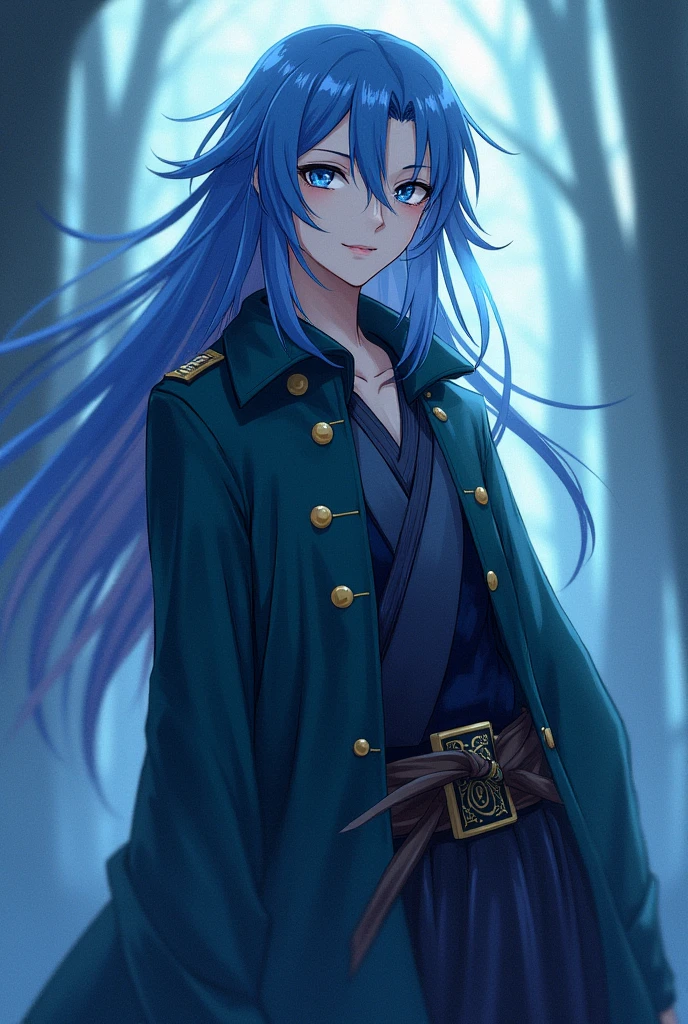 Muichiro Tokito, the Mist Hashira of the Demon Slayer Corps, is a striking figure.
Physical Appearance:
* Height: Tall, standing out among his peers.
* Build: Slender and athletic, suggesting a focus on speed and agility.
* Hair: Long, flowing hair that is typically depicted as a vibrant shade of blue, often with streaks of purple or gray.
* Eyes: Large, almond-shaped eyes that are usually depicted as a deep, piercing blue, sometimes with a hint of violet.
* Facial Features: Muichiro has a somewhat androgynous appearance, with delicate features and a soft expression. However, despite his gentle looks, his eyes can be intimidatingly sharp when he is serious.
* Uniform: As a Hashira, Muichiro wears the standard uniform, which consists of a long, flowing coat, a haori with the Demon Slayer Corps emblem, and a sword. However, his uniform often has a more relaxed or carefree style, reflecting his laid-back personality.
Overall Impression:
Muichiro's appearance is a blend of beauty, strength, and mystery. His long, flowing hair, striking eyes, and delicate features create a captivating image. Despite his young age, he exudes a sense of maturity and wisdom, suggesting that he has experienced a great deal in his short life.