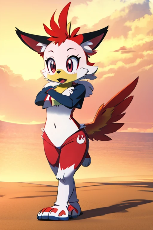 Furry female red pheonix swallow alola pokemon sun and moon fursuit mascot baseball style