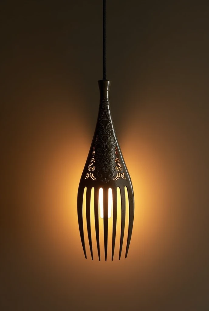 Create an object by combining a lamp and a hair comb pendant