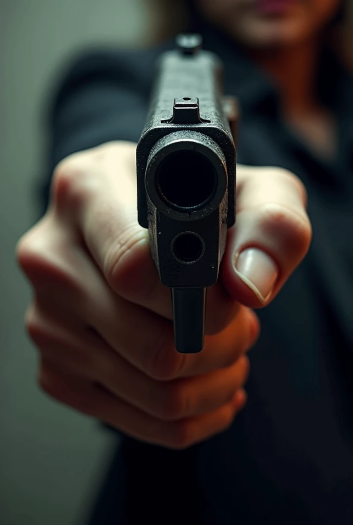 fist pointing a gun at camera png