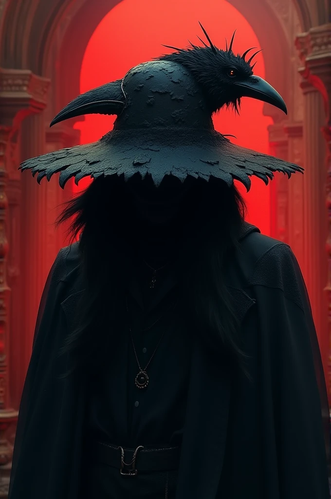Black crow hat red