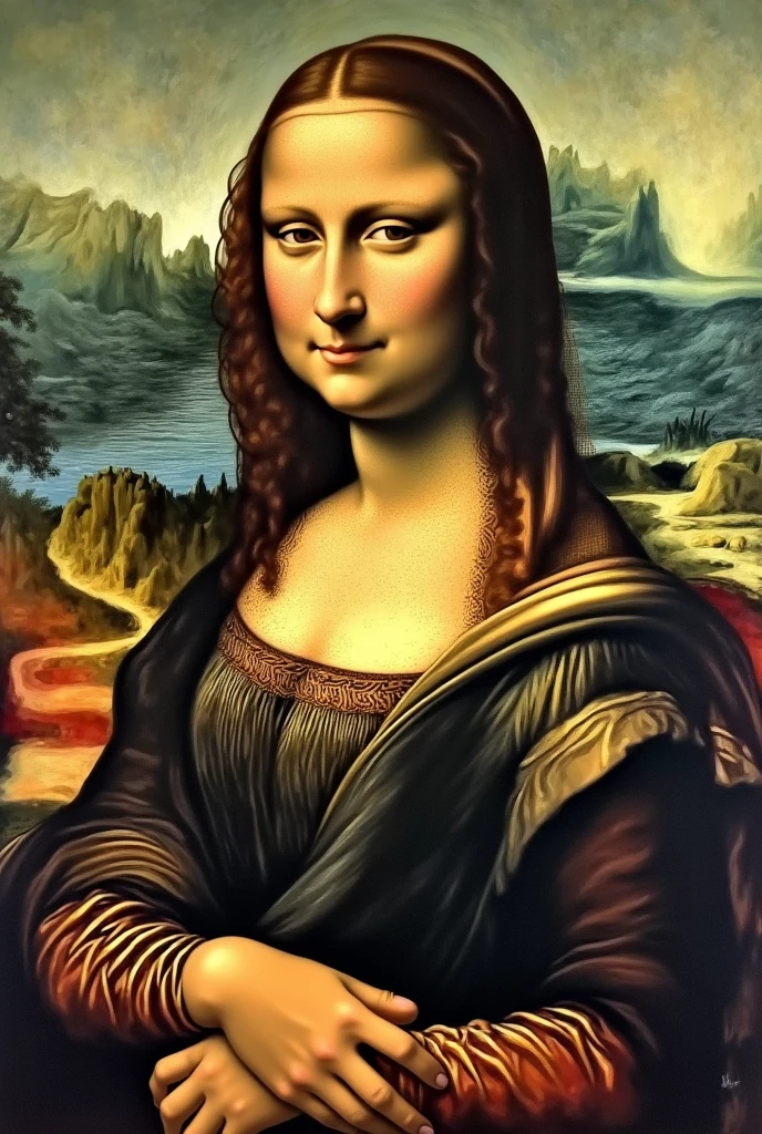 Create a work combining aspects of all of Leonardo DaVinci's works