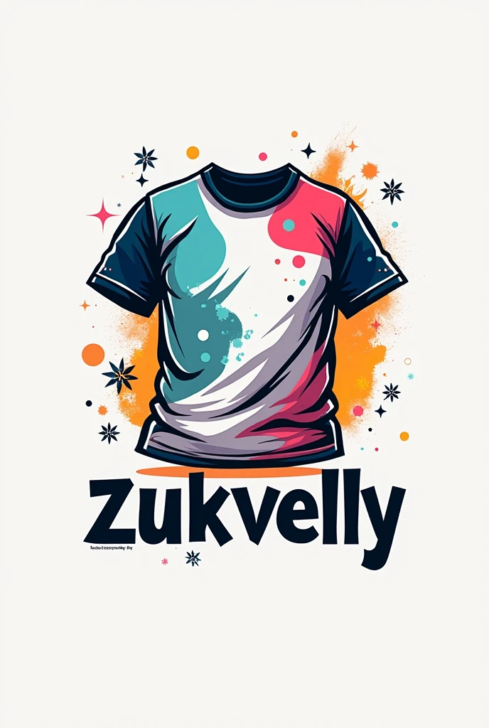 {
  "size": "1024x1024",
  "prompt": "A modern and stylish logo for an online t-shirt store named 'Zukvelly'. The logo should be bold and eye-catching, with a sleek and trendy design. Incorporate a unique and playful font for the store name 'Zukvelly'. Use a color palette that is vibrant and appealing, suitable for a youthful and fashionable brand. Consider incorporating subtle graphic elements that represent creativity and fashion, like a t-shirt silhouette, abstract shapes, or a brush stroke effect."
}