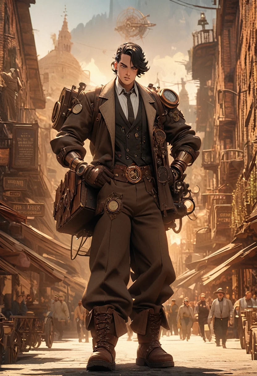 Cartoon,The Bible shines in the sky,steampunk style,Super fine,8K,Superb mechanical depictions,Overclocked renderer,Super real photos
