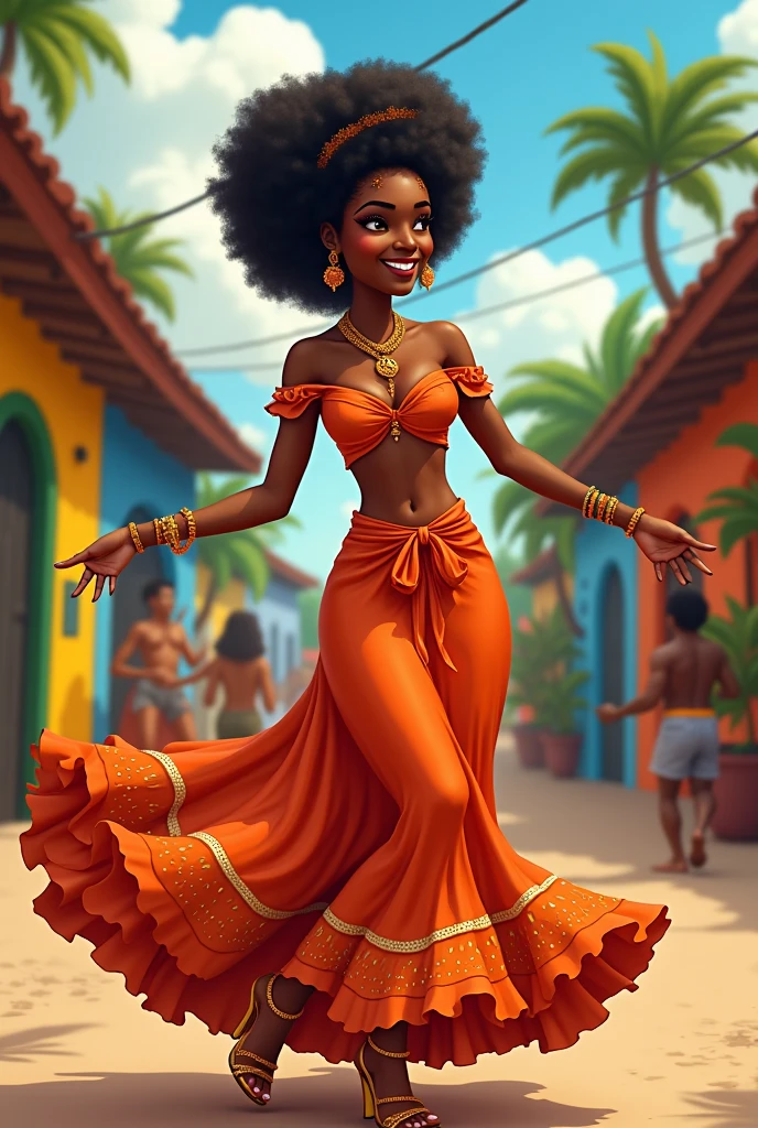 Brazilian black woman dancing 
