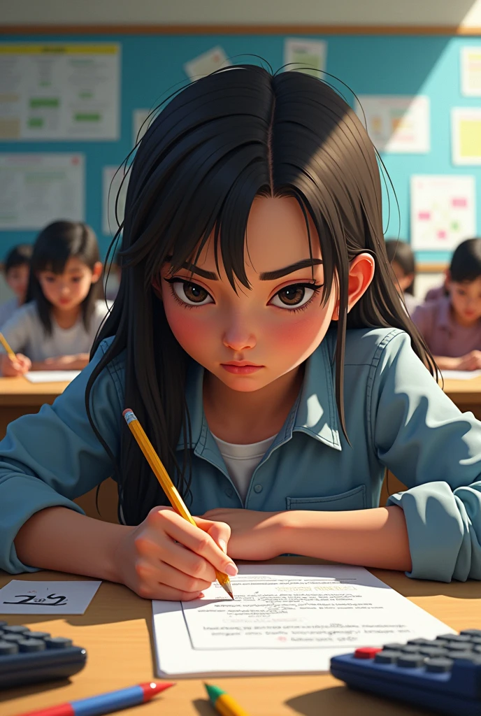 exam, point 25, girl taking it, programming