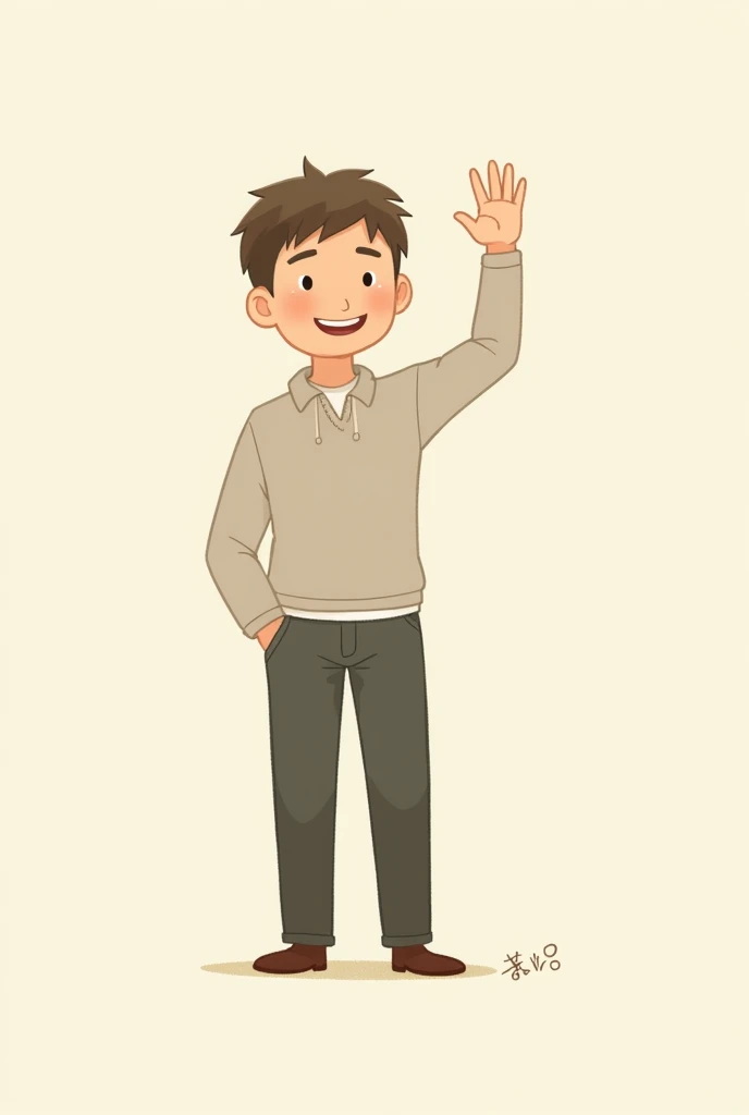 a person saying "Bye"