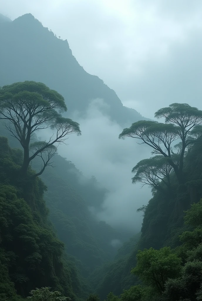 Explore the haunting beauty of fog-covered mountain jungles, with every tree and tendril of mist rendered in breathtaking Ultra HD quality