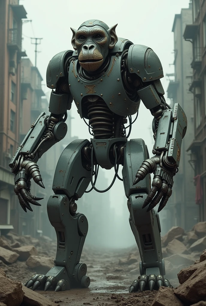 Draw me a robot monkey monster
